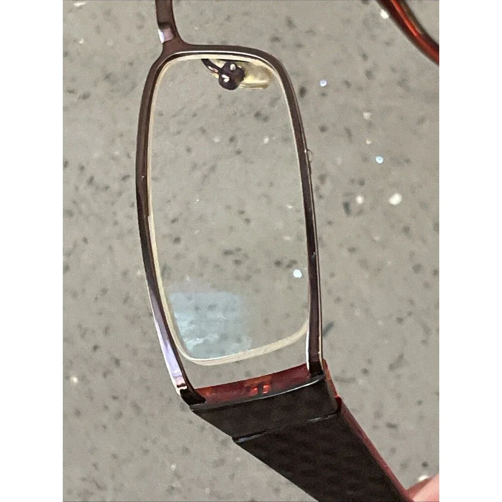 MIZYAKE Japan 4911 Brown Burgundy Red Half Rim Eyeglasses Frames ONLY